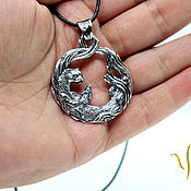 Украшения handmade. Livemaster - original item Round Otter Necklace in Sterling Silver With Darkening. Handmade.