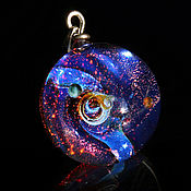 Украшения handmade. Livemaster - original item Pendant ball Shining Space. galaxy Glass Universe Necklace lampwork. Handmade.