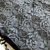 Винтаж handmade. Livemaster - original item Guipure Black Vintage USSR 1.5* 1.8m Lace Fabric Vintage cut. Handmade.