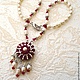 Order necklace 'raspberry dessert' (ruby, pearl). Pani Kratova (panikratova). Livemaster. . Necklace Фото №3