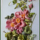 The picture embroidered with silk ribbons 'wild rose'. Pictures. Gallery NS. Online shopping on My Livemaster.  Фото №2