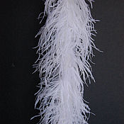 Материалы для творчества handmade. Livemaster - original item 1.8 m white ostrich feather boa - 3 strands (three-stranded). Handmade.