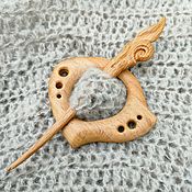 Украшения handmade. Livemaster - original item Copy of Copy of Copy of Wooden brooch shawl-pin. Handmade.