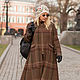 Пальто бохо из верблюжей шерсти в крупную клетку MUHA-326b. Пальто. MUHA (vintagechic). Интернет-магазин Ярмарка Мастеров.  Фото №2