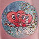 Embroidered blank picture loving hearts insert, Applications, Moscow,  Фото №1