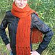 Длинный шерстяной шарф с бахрамой. Шарфы. Anna Saifulina (вязаные картины) (Svyazka). Интернет-магазин Ярмарка Мастеров.  Фото №2