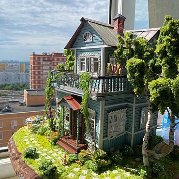 Куклы и игрушки ручной работы. Ярмарка Мастеров - ручная работа Летняя дача. Миниатюрный домик.. Handmade.