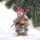 Ватная ёлочная игрушка Баба яга.Новогодние подарки. Новогодние сувениры. Рита Соловьева (Волшебная лавка) (rita-soloveva). Ярмарка Мастеров.  Фото №6