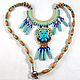 Necklace in the ethno style 'Blue Cat'. Necklace. IrinaSkripkaMBeads. Online shopping on My Livemaster.  Фото №2