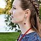 Серьги с красным кораллом Вишенки. Серьги классические. Ирина (isilwen). Интернет-магазин Ярмарка Мастеров.  Фото №2