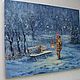 Oil painting 'Story in the snow'. Pictures. Zhanne Shepetova. Online shopping on My Livemaster.  Фото №2