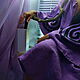 Purple Linen Dress «Lavender» Hand-made Native Midi Dress, Dresses, Moscow,  Фото №1