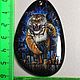 Order The spirit helper. Pendant painted: Night Watch (tiger, night city). lacquer miniature. Livemaster. . Pendant Фото №3