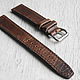 Leather watchband 20mm brown, Watch Straps, Moscow,  Фото №1