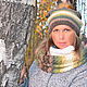 Set knitted women's 'White Birch' beanie hat Snood. Headwear Sets. Natalie Wool -Art. Online shopping on My Livemaster.  Фото №2