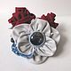 Brooch-barrette textile with natural stones, Brooches, Tula,  Фото №1