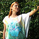 Author's blouse 'Unusual iris' batik, Blouses, Slavsk,  Фото №1