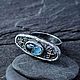 Кольцо с аквамарином и голдфилдом. Кольца. ЖуЖа_jewelry. Ярмарка Мастеров.  Фото №5