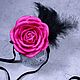Чокер крупный цветок черная роза с перьями в стиле гэтсби. Чокер. Елена - женские украшения ручной работы. Ярмарка Мастеров.  Фото №5