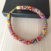 Украшения handmade. Livemaster - original item Necklace Made of Japanese Beads Fair Paint Beads Harness. Handmade.