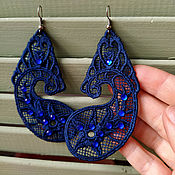 Украшения handmade. Livemaster - original item Blue Lace Earrings. Handmade.