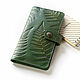 Wallet leather Green, collection of 'Fern'. Wallets. Two Starlings. My Livemaster. Фото №5