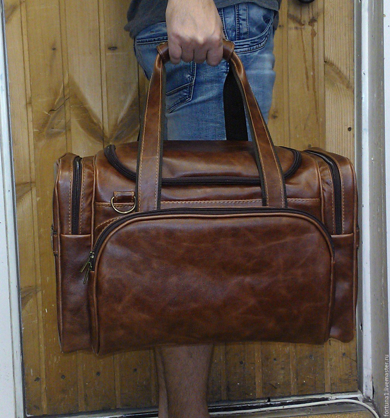 Bag leather travel 187, Travel bag, St. Petersburg,  Фото №1
