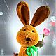 Toy Bunny knitted plush toy Hare soft toy rabbit. Stuffed Toys. vyazunchiki-lz (vyazunchiki-lz). My Livemaster. Фото №6