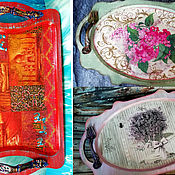 Для дома и интерьера handmade. Livemaster - original item Trays of Lilac, Buddha Gold. Handmade.