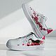 Кроссовки белые Nike Air Force 1 унисекс, кастом, ручная роспись,аниме. Кроссовки. O-Go-Art.Кастомизация одежды и обуви. Ярмарка Мастеров.  Фото №8
