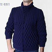 Мужская одежда handmade. Livemaster - original item Cardigan mens knitted buttoned. Handmade.
