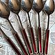 Spoons 6 pcs., nickel, silver, enamel, Europe. Vintage Cutlery. Dutch West - Indian Company. Online shopping on My Livemaster.  Фото №2