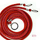 Thin belt beaded rope Thin red line red. Belt. gershman. My Livemaster. Фото №6