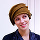 Шляпа клош «табак». Шляпы. EDIS | дизайнерские шляпы Наталии Эдис. Интернет-магазин Ярмарка Мастеров.  Фото №2
