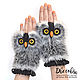 Order Fingerless gloves Owl black and white. 2sovy. Livemaster. . Mitts Фото №3