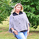 Women's oversize jacket, tunic, Cape ' Gray Bat', Sweater Jackets, Moscow,  Фото №1