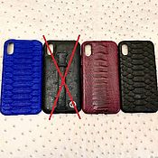 Сумки и аксессуары handmade. Livemaster - original item Cases for the Aplle iPhone X/XS model, made of python and ostrich leather.. Handmade.