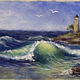 'Over the waves' Painting from wool. Pictures. zimushkaoo. Online shopping on My Livemaster.  Фото №2
