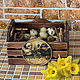 La pascua del canal cesta de la 'Gracia'. Basket. painting and decoupage from Marina (sovaj). Интернет-магазин Ярмарка Мастеров.  Фото №2