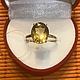 Серебряное кольцо с крупным природным цитрином. Кольца. OLVIKSOL JEWELRY STORE. Интернет-магазин Ярмарка Мастеров.  Фото №2