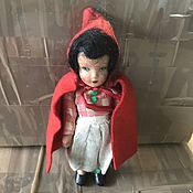Винтаж handmade. Livemaster - original item Vintage souvenir French full composite doll in red. Handmade.