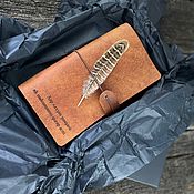 Канцелярские товары ручной работы. Ярмарка Мастеров - ручная работа Midori Travelbook notebook made of premium leather. Handmade.