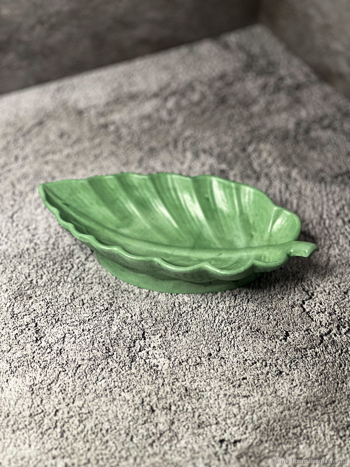 Декоративная подставка поднос из гипса "Лист" в интернет-магазине на ...