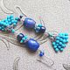 Order Earrings 'Shagane' (lapis, turquoise). Pani Kratova (panikratova). Livemaster. . Earrings Фото №3