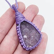 Украшения handmade. Livemaster - original item Lilac Pendant Pendant Amethyst Druze Natural Stone Purple. Handmade.
