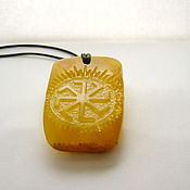 Русский стиль handmade. Livemaster - original item Caroler natural amber R-479. Handmade.