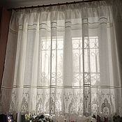 Для дома и интерьера handmade. Livemaster - original item Linen tulle with cambric 