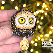 Украшения handmade. Livemaster - original item Brooch owl. Handmade.