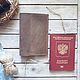 Leather Passport Cover Skin Brown. Passport cover. Mox workshop. My Livemaster. Фото №4