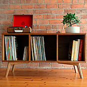 Для дома и интерьера handmade. Livemaster - original item Woodstorage4 — console with three niches for records. Handmade.